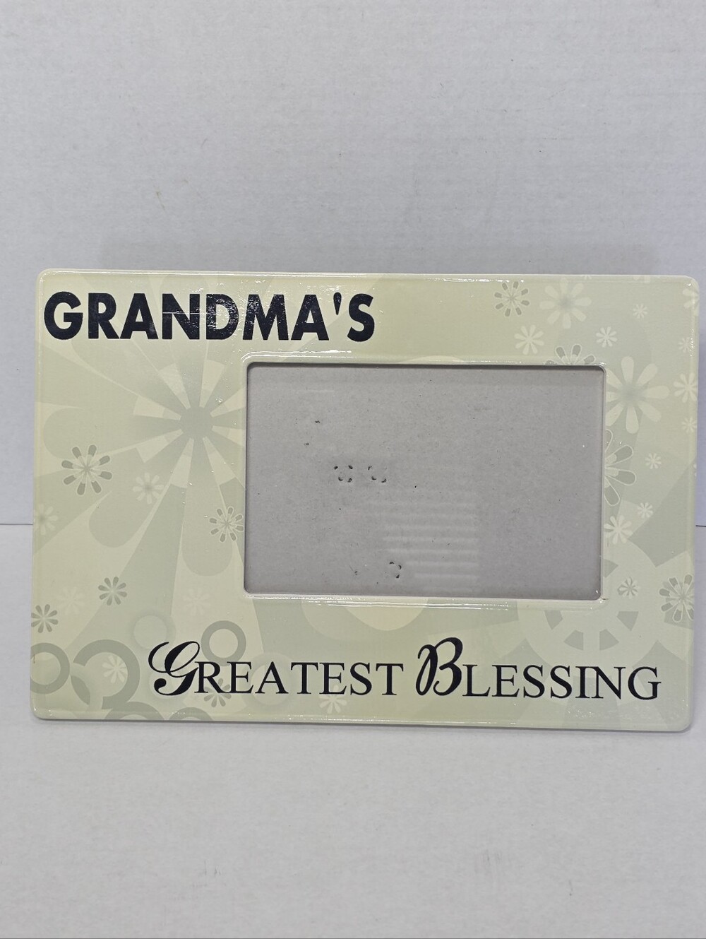 Grandma's Greatest Blessing Table Top 4X6 Photo Frame Ceramic & Glass 10.5X7.5